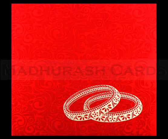 Elegant Red Wedding Card Design PNG Image