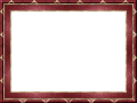 Elegant Redand Gold Frame PNG Image