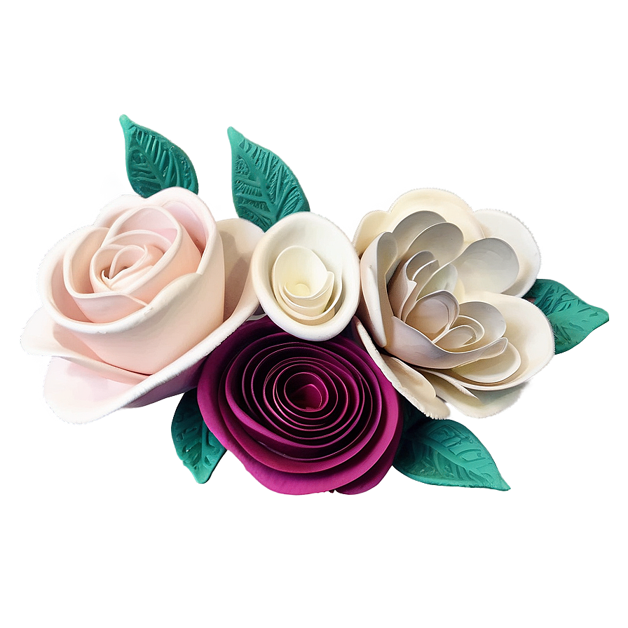 Elegant Rolled Flower Centerpiece Png 06282024 PNG Image