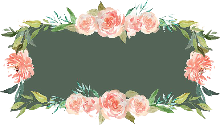 Elegant Rose Floral Frame PNG Image