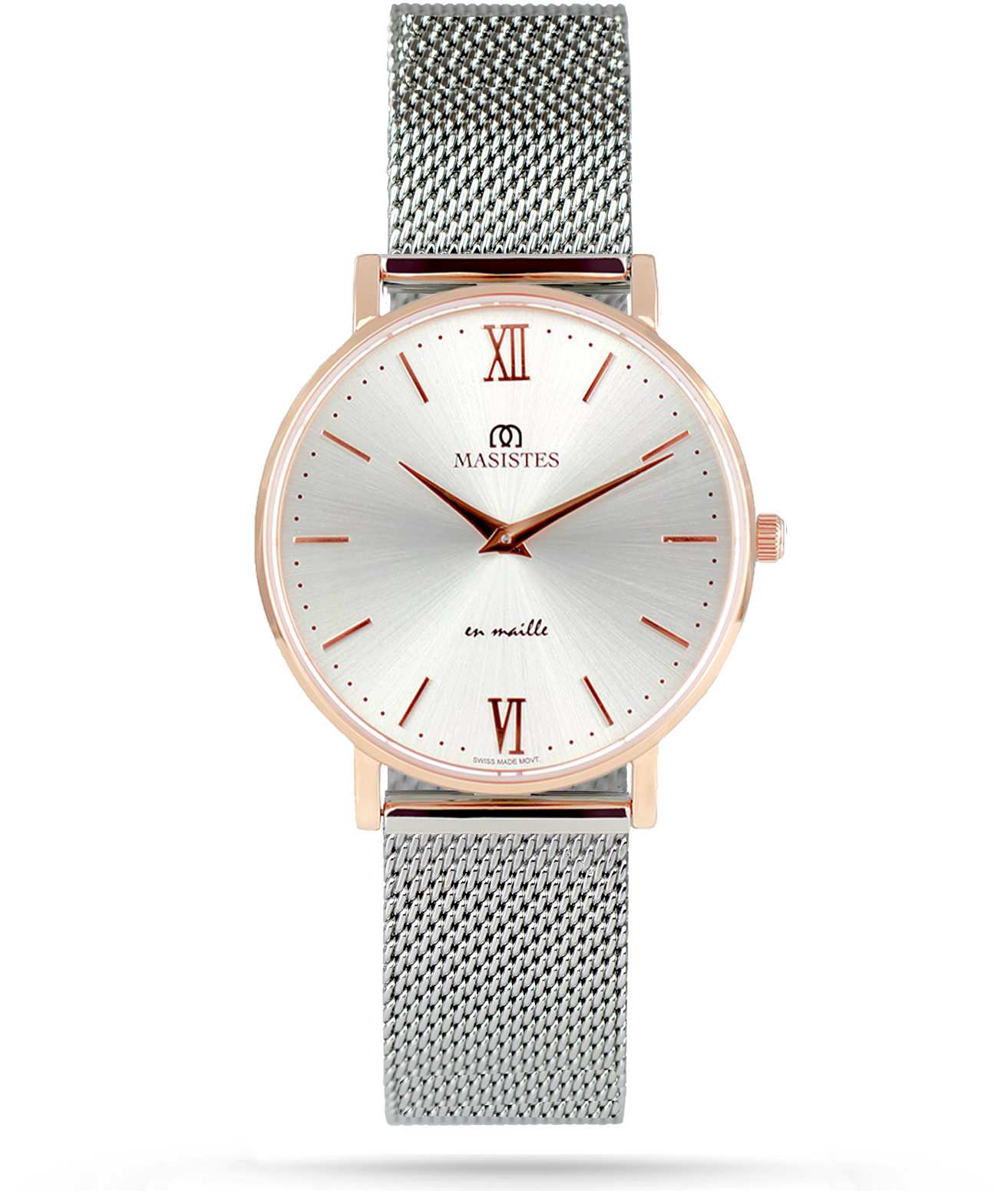 Elegant Rose Gold Wristwatch Masistes PNG Image