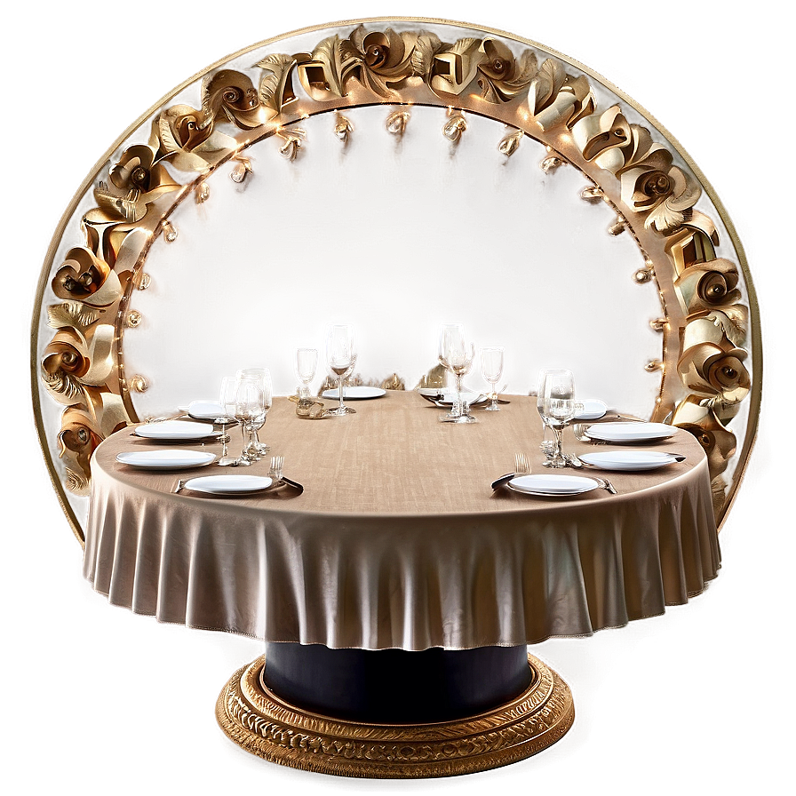 Elegant Round Table Setup Png Vqr PNG Image