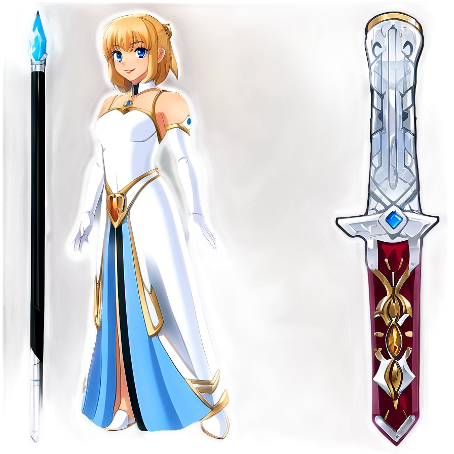 Elegant Saber Princess Png 06242024 PNG Image