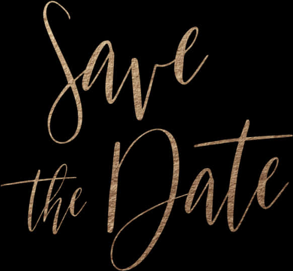 Elegant Save The Date Script PNG Image