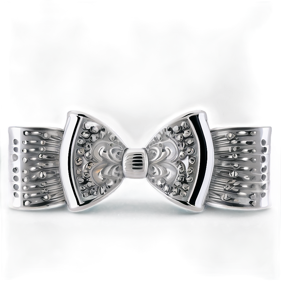 Elegant Silver Bow Png Klm PNG Image