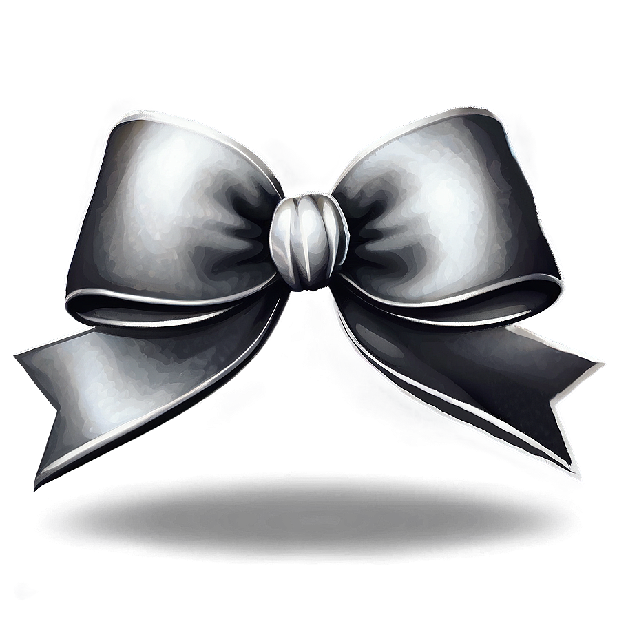 Elegant Silver Bow Png Ugb PNG Image