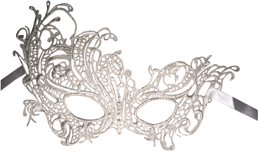 Elegant Silver Filigree Mask.png PNG Image