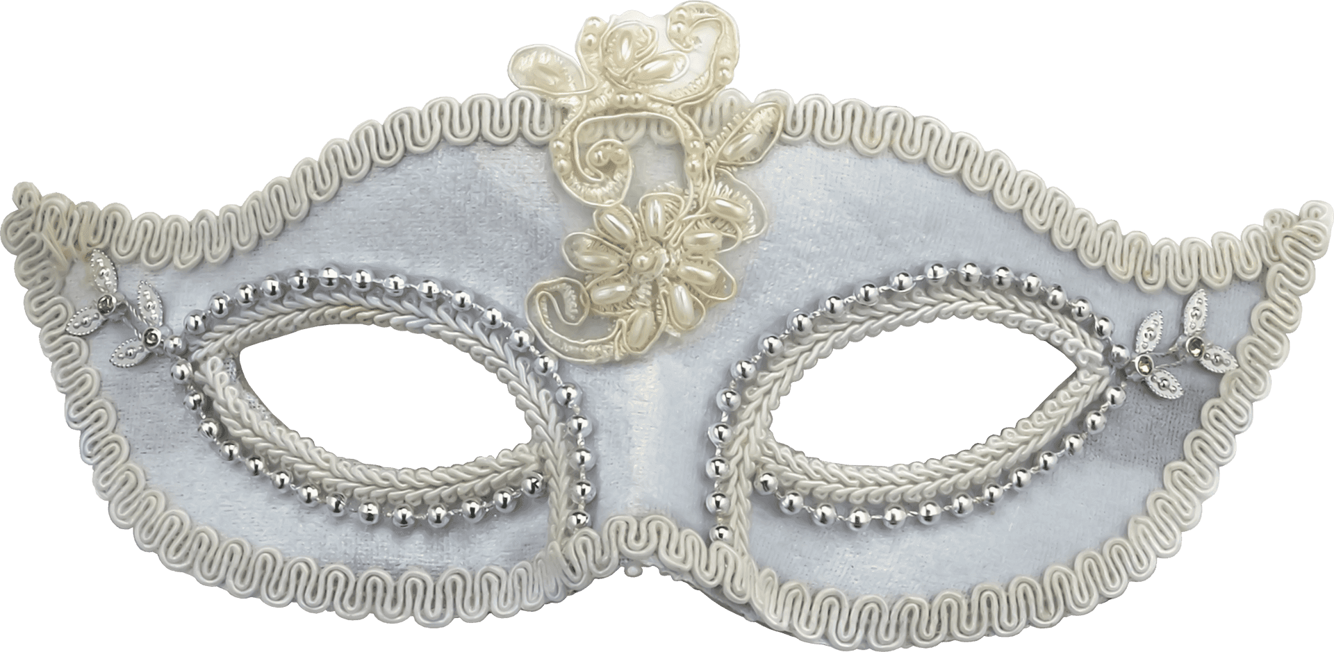 Elegant Silver Masquerade Mask PNG Image