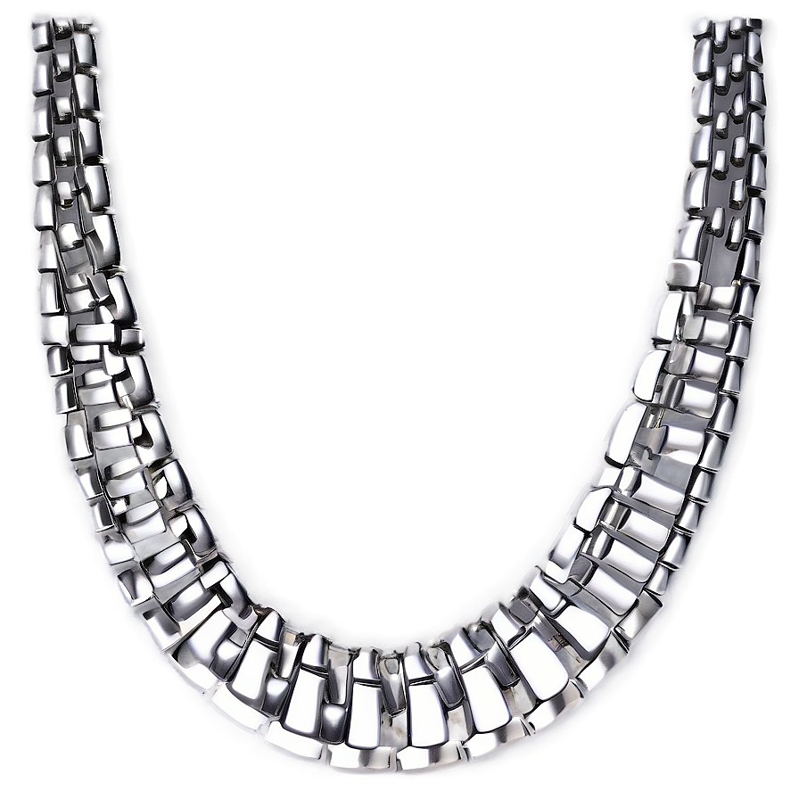 Elegant Silver Necklace Png 06282024 PNG Image