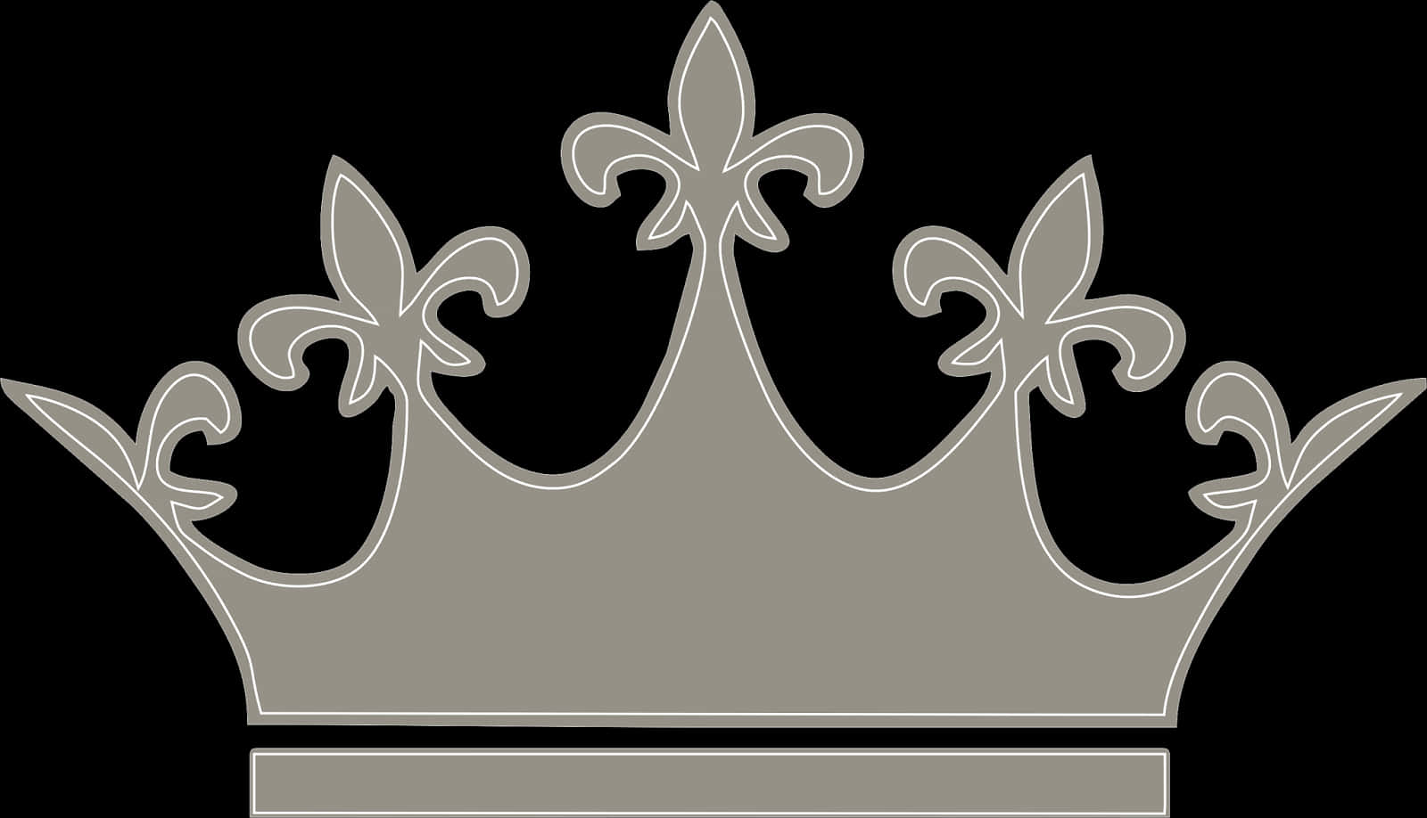 Elegant Silver Princess Crown PNG Image