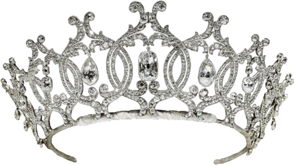 Elegant Silver Tiara PNG Image