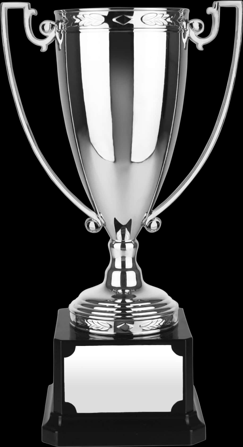 Elegant Silver Trophy PNG Image