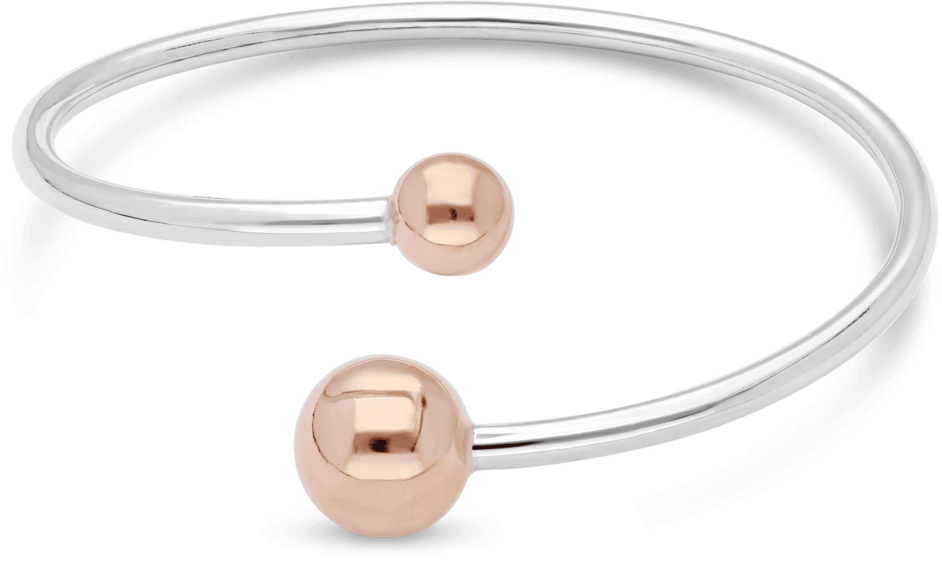 Elegant Silverand Rose Gold Bracelet PNG Image