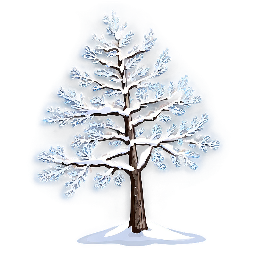 Elegant Snowy Tree Png Qqt PNG Image