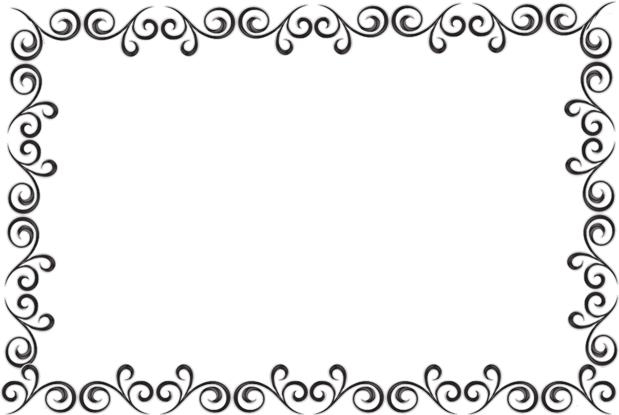 Elegant Swirls Frame Design PNG Image