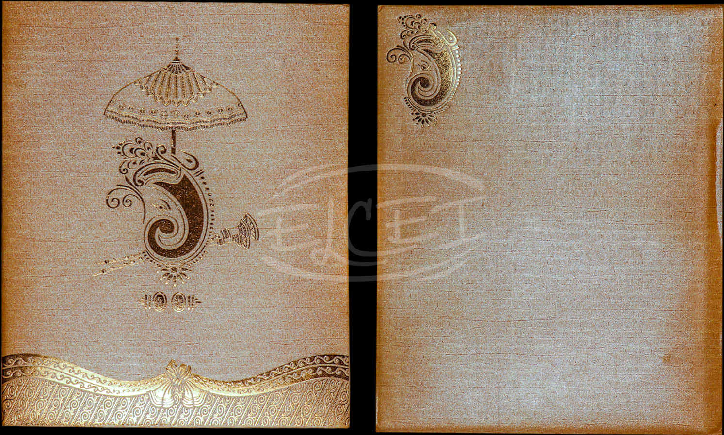 Elegant Traditional Wedding Card Design PNG Image