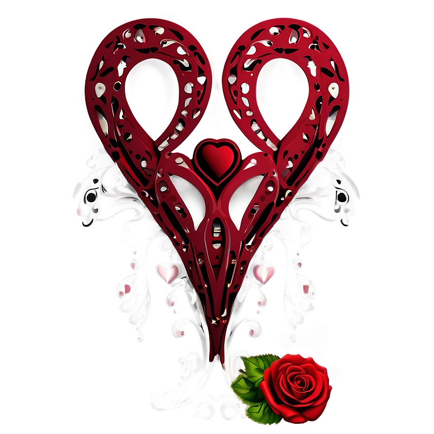 Elegant Valentines Day Decoration Png Dbu PNG Image