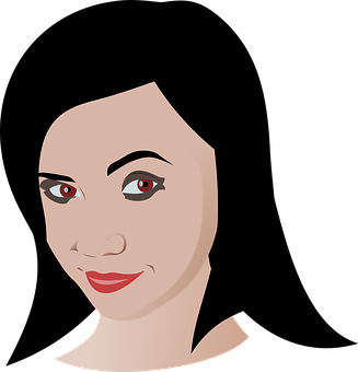 Elegant Vector Portrait PNG Image