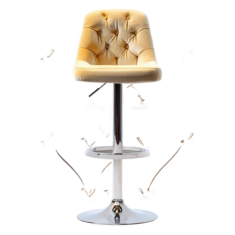 Elegant Velvet Barstool Png Hdr PNG Image