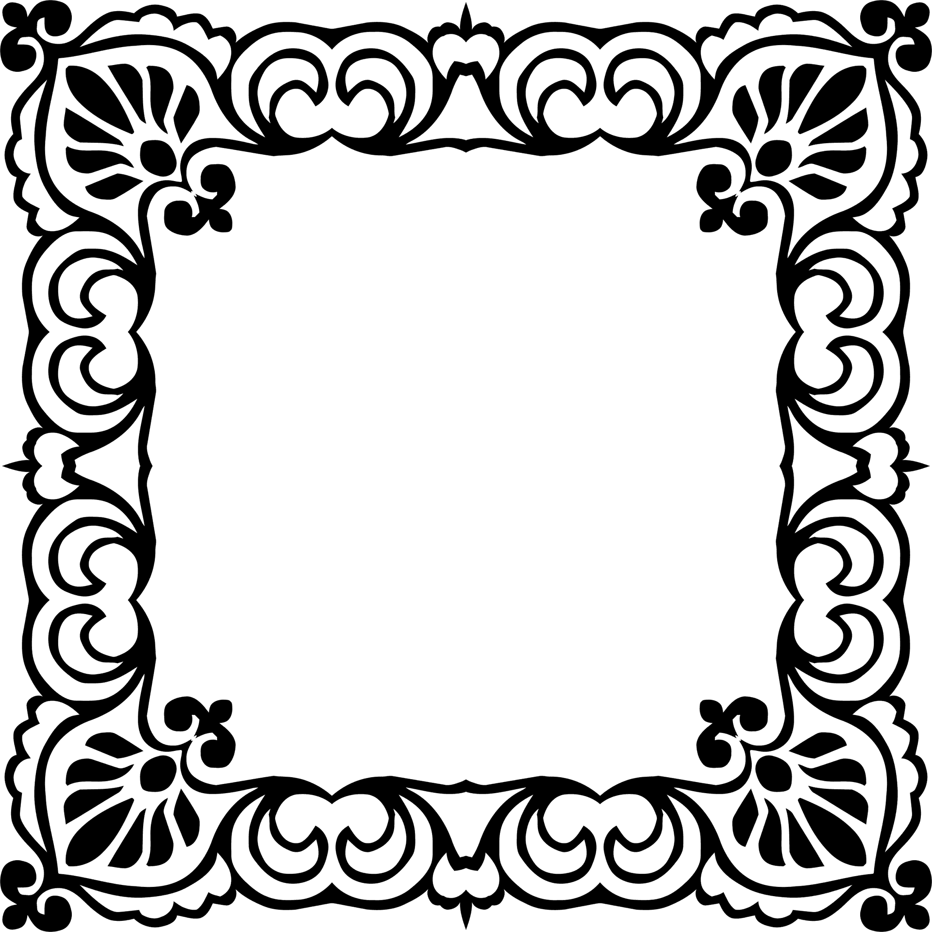 Elegant Vintage Frame Design PNG Image