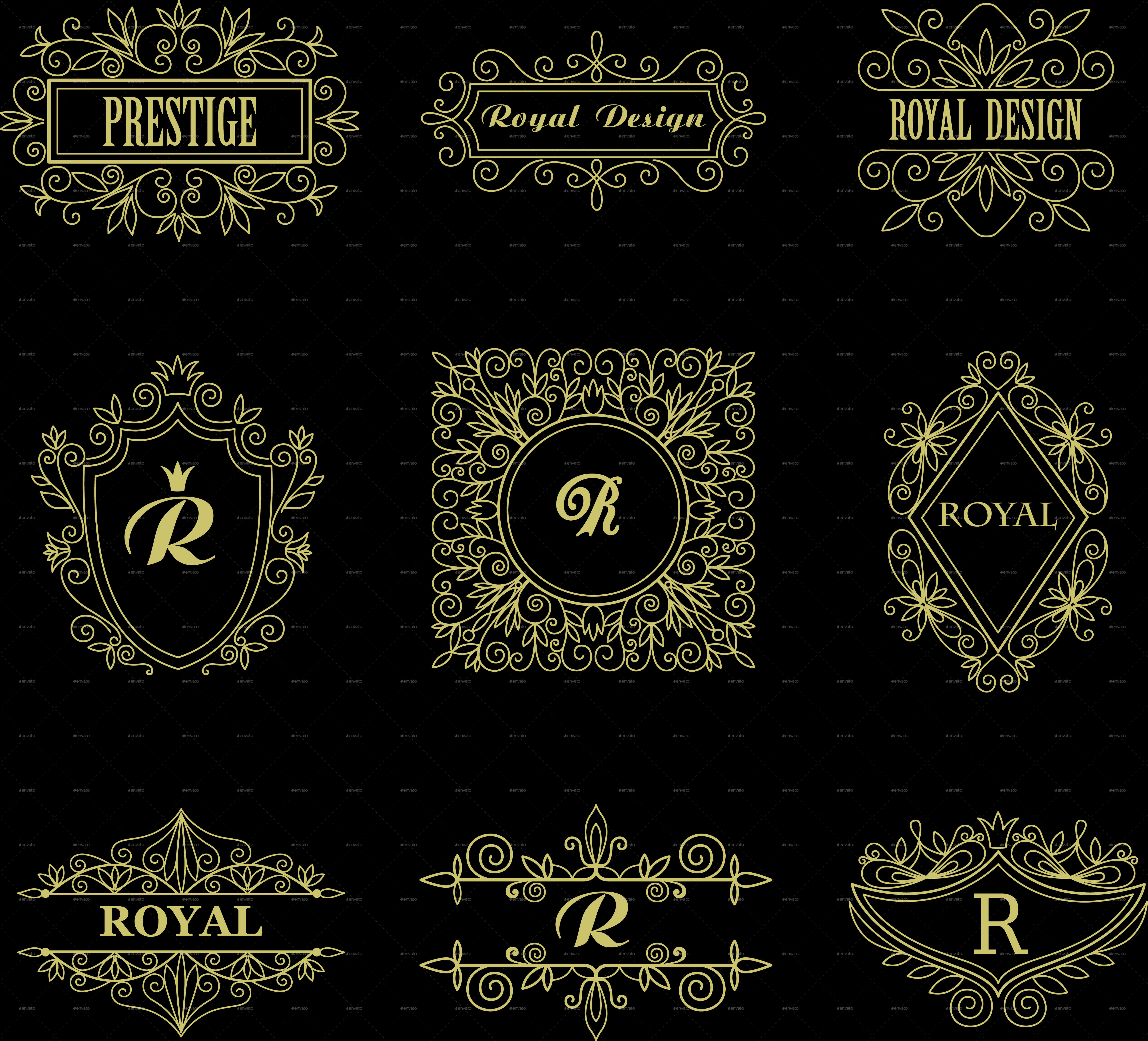 Elegant Vintage Frames Collection PNG Image