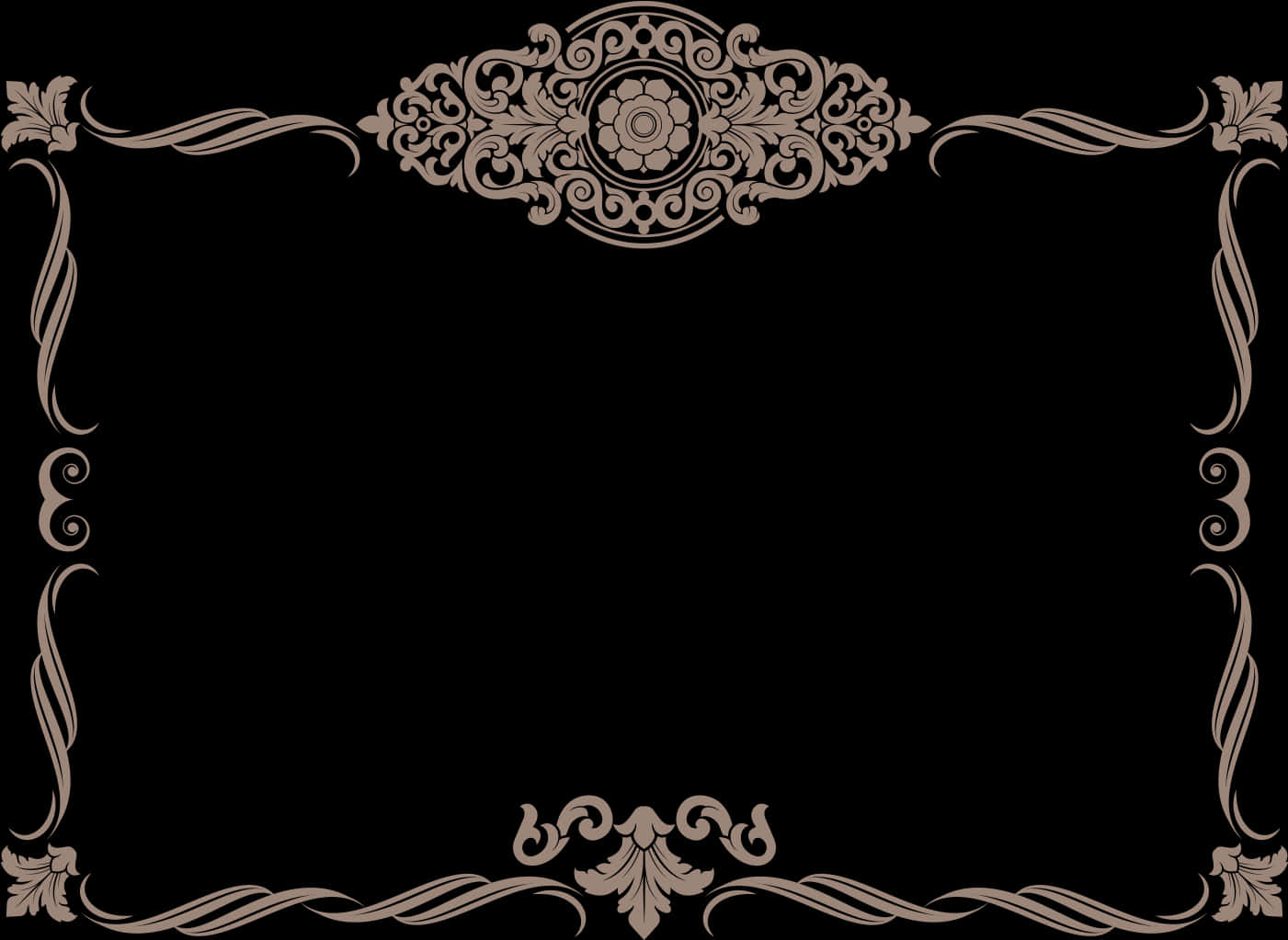 Elegant Vintage Lace Frame PNG Image