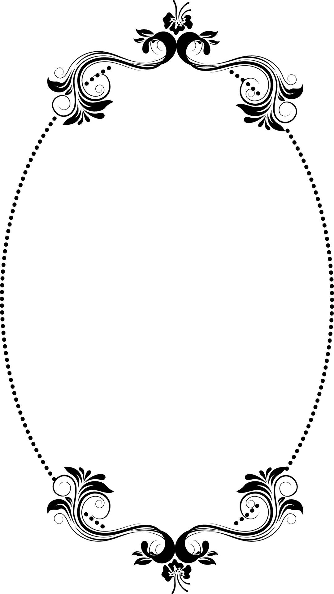 Elegant Vintage Oval Frame PNG Image