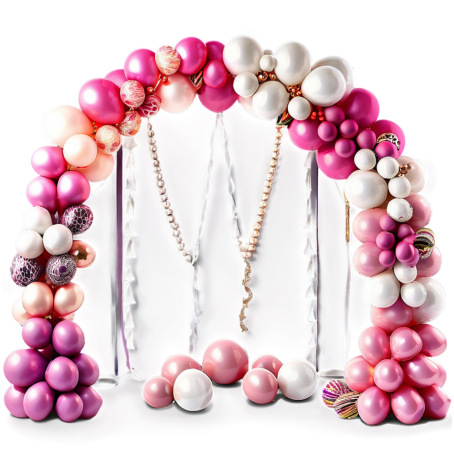 Elegant Wedding Balloon Garland Png Aap99 PNG Image