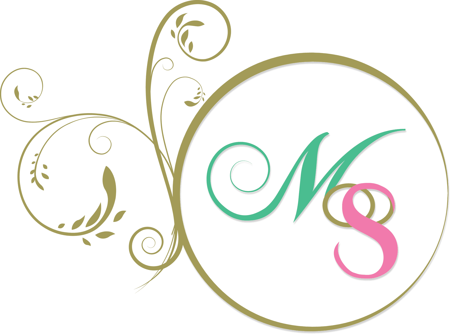 Elegant Wedding Monogram Logo PNG Image