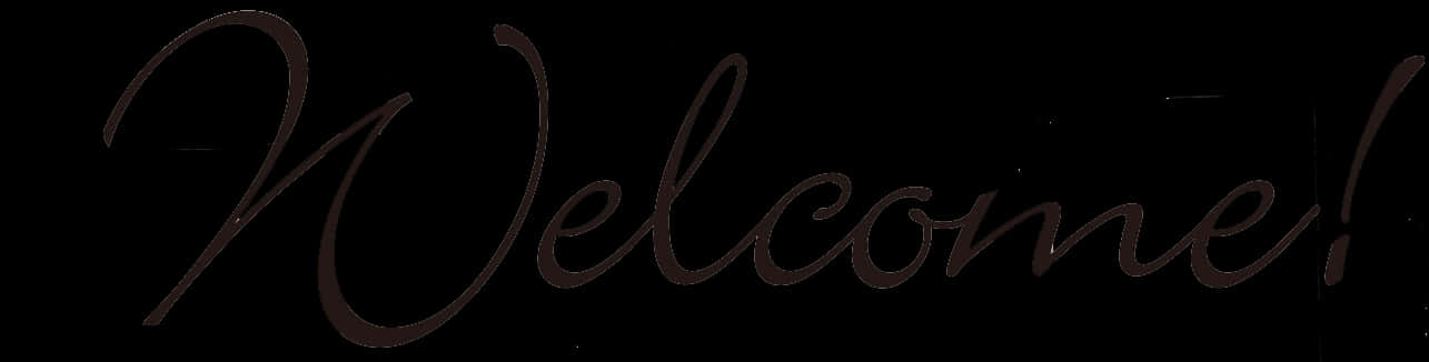 Elegant Welcome Script PNG Image