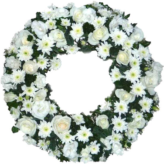 Elegant_ White_ Floral_ Wreath.png PNG Image