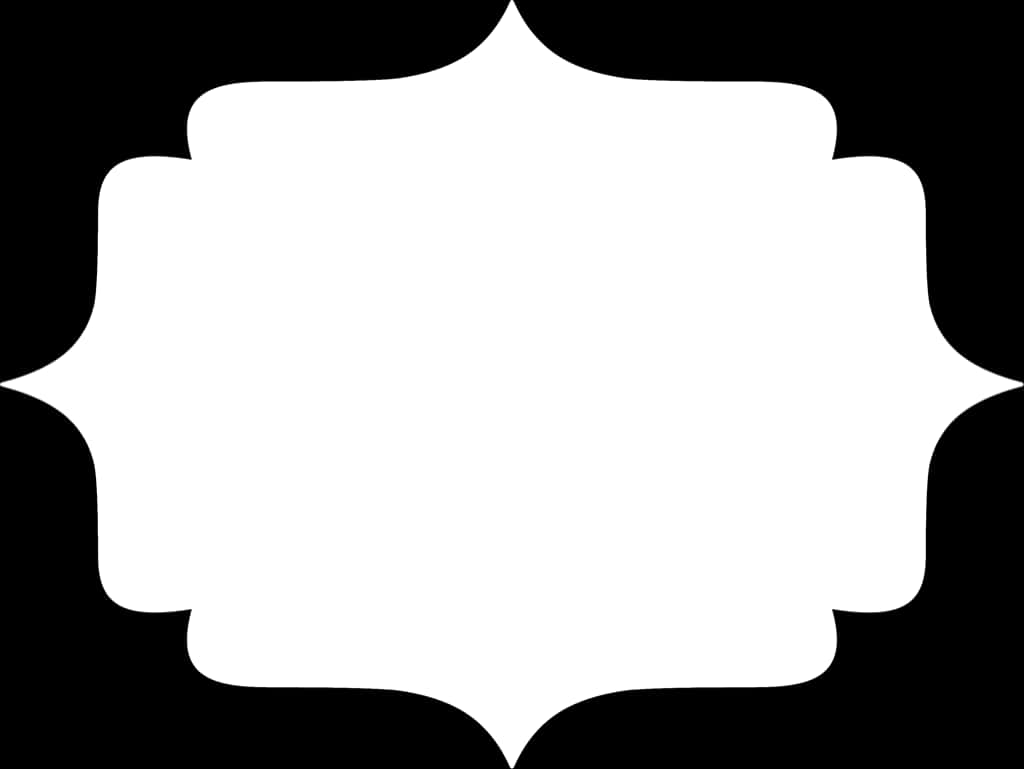 Elegant White Frame Design PNG Image