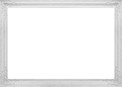 Elegant White Frameon Black Background PNG Image