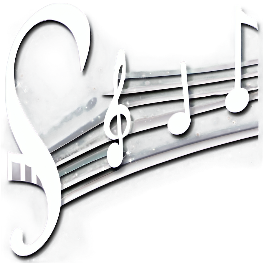 Elegant White Music Note Design Png Csg PNG Image