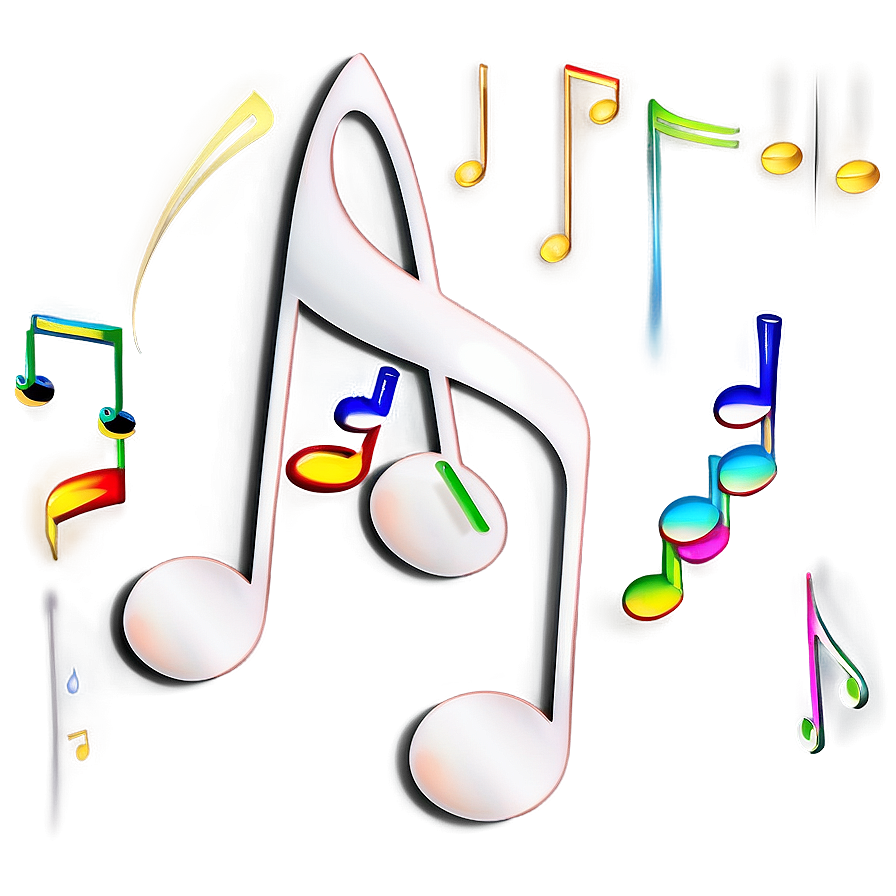 Elegant White Music Notes Png 06262024 PNG Image