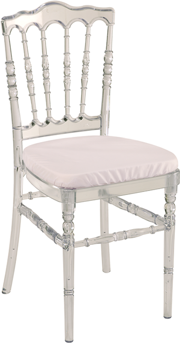 Elegant White Napoleon Chair PNG Image