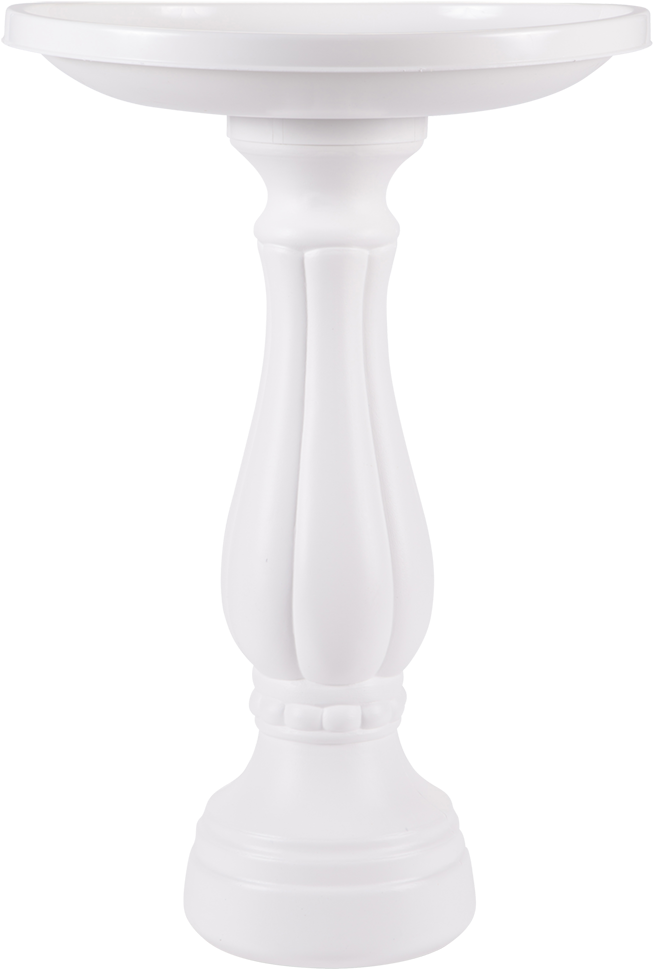 Elegant White Pedestal Sink Base PNG Image