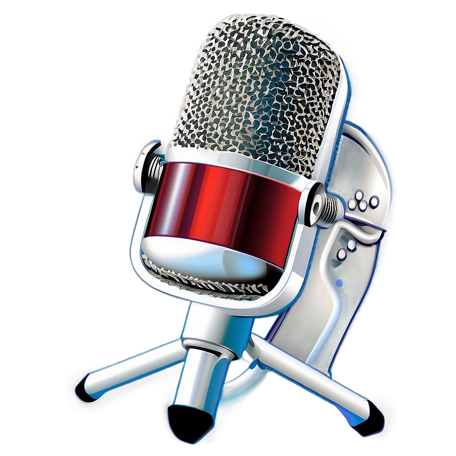 Elegant White Podcast Mic Png 31 PNG Image