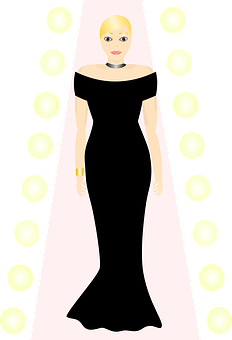 Elegant Woman Illustration PNG Image