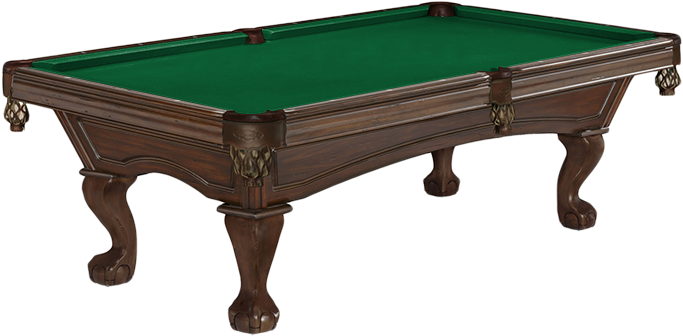 Elegant Wooden Pool Table PNG Image