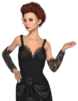 Elegant3 D Rendered Woman PNG Image