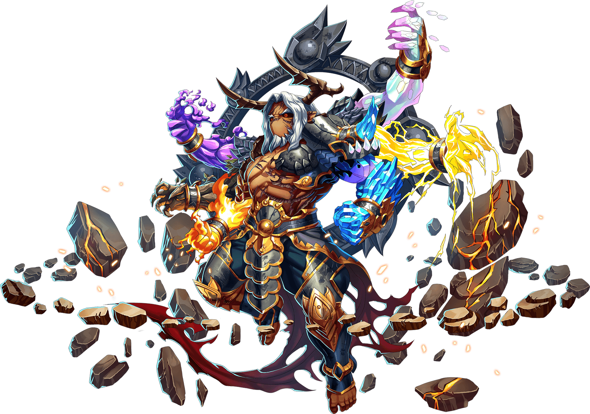 Elemental_ Warrior_ Fantasy_ Artwork.png PNG Image