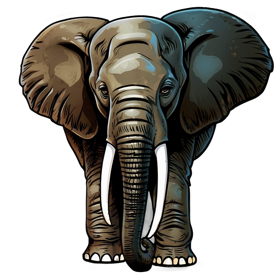 Elephant Cartoon Art Png Rua46 PNG Image