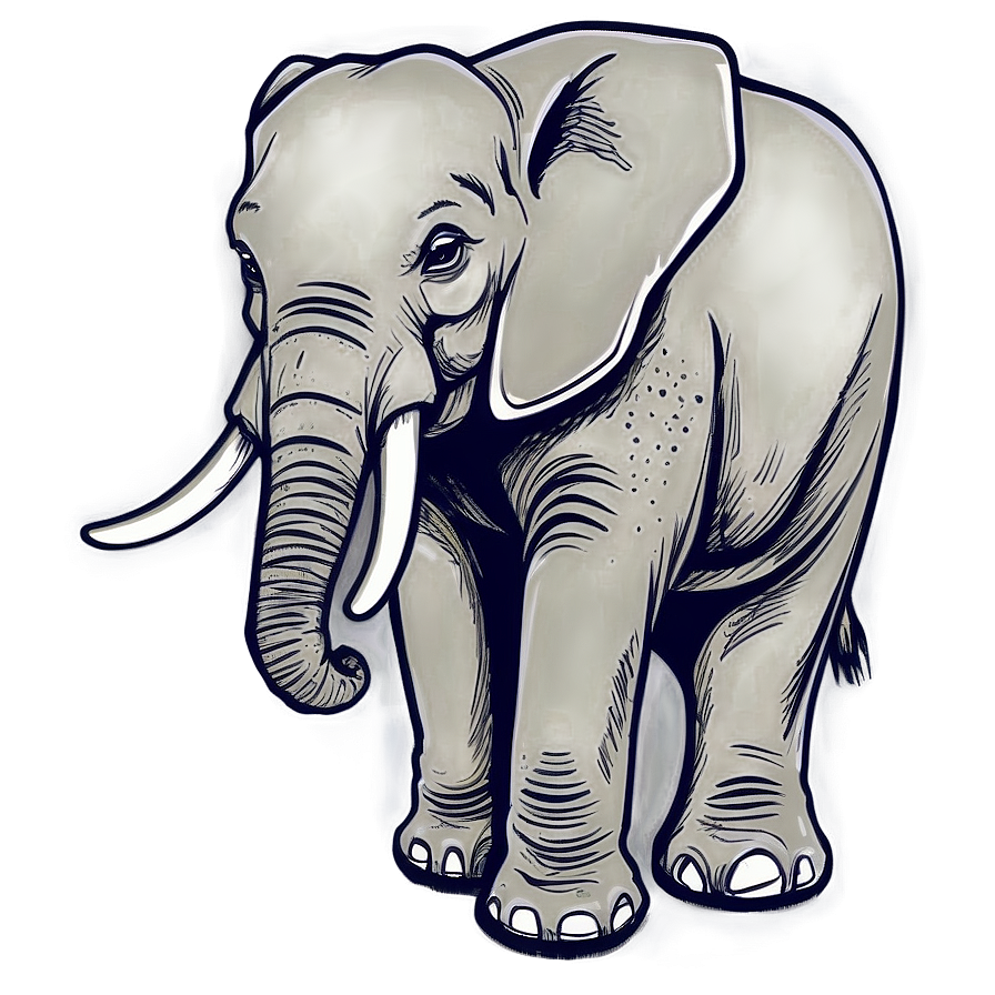 Elephant Cartoon Drawing Png Kto PNG Image