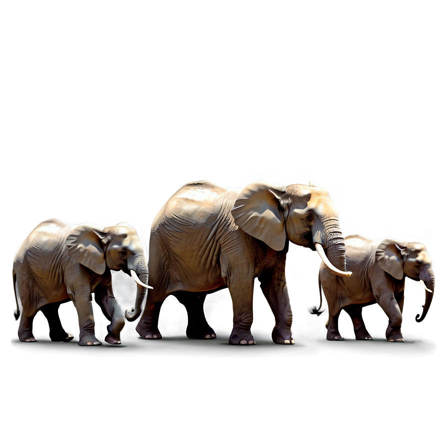 Elephant Family Illustration Png 05032024 PNG Image