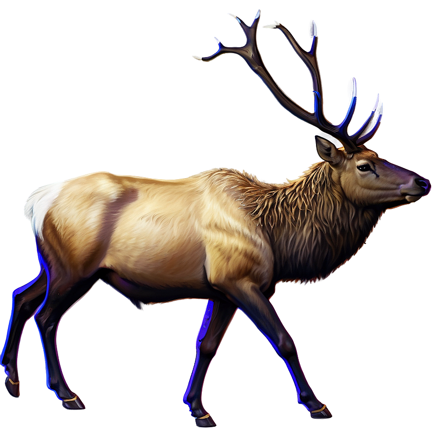 Elk Painting Png Hfj14 PNG Image