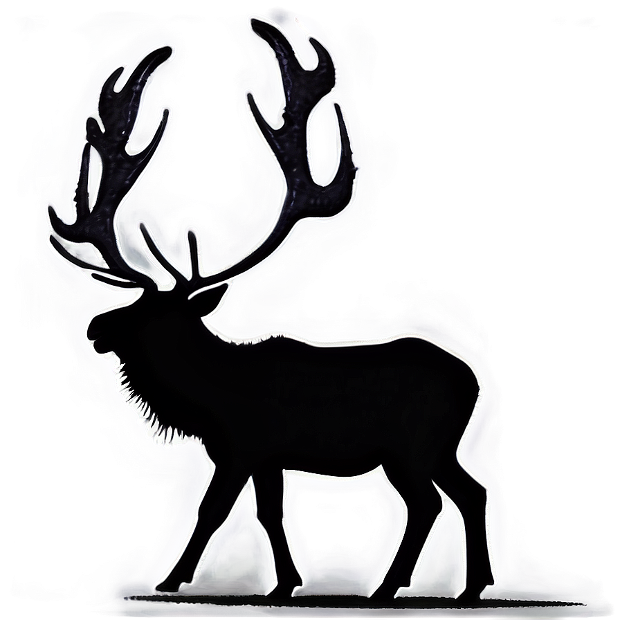 Elk Silhouette At Night Png 23 PNG Image