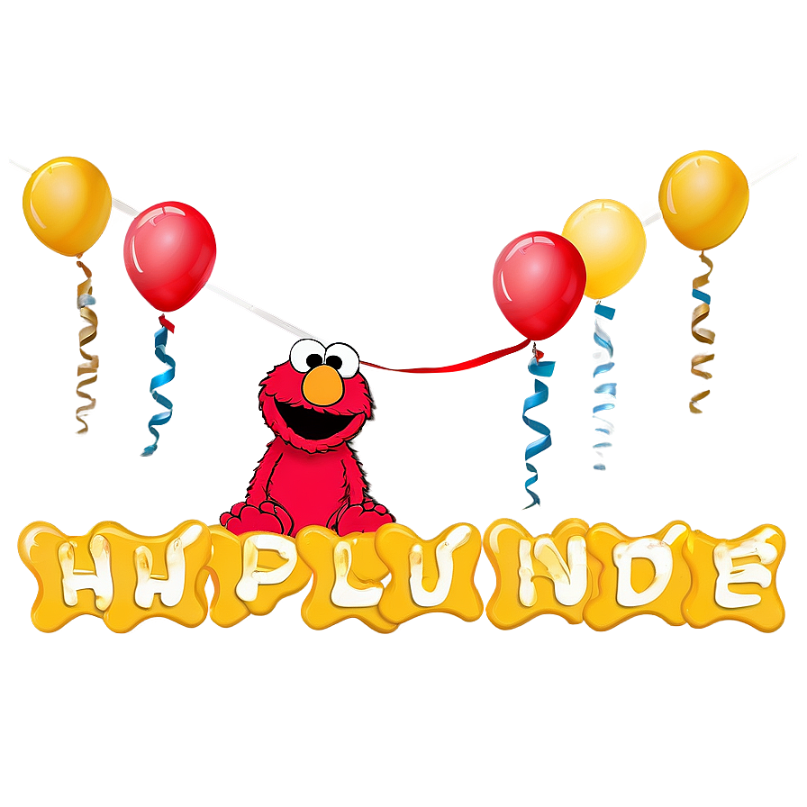 Elmo Birthday Banner Design Png 80 PNG Image