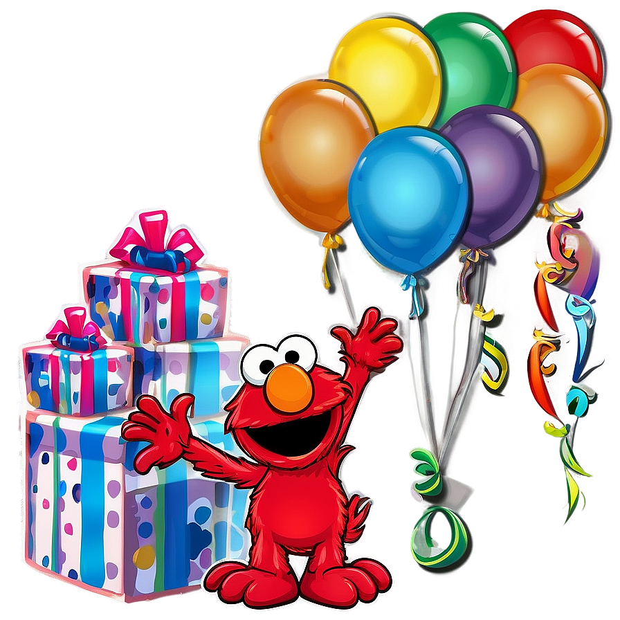 Elmo Birthday Invitation Card Png 06132024 PNG Image