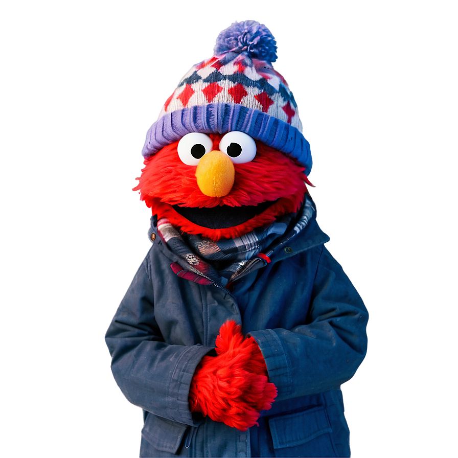 Elmo In Winter Clothes Png 05032024 PNG Image